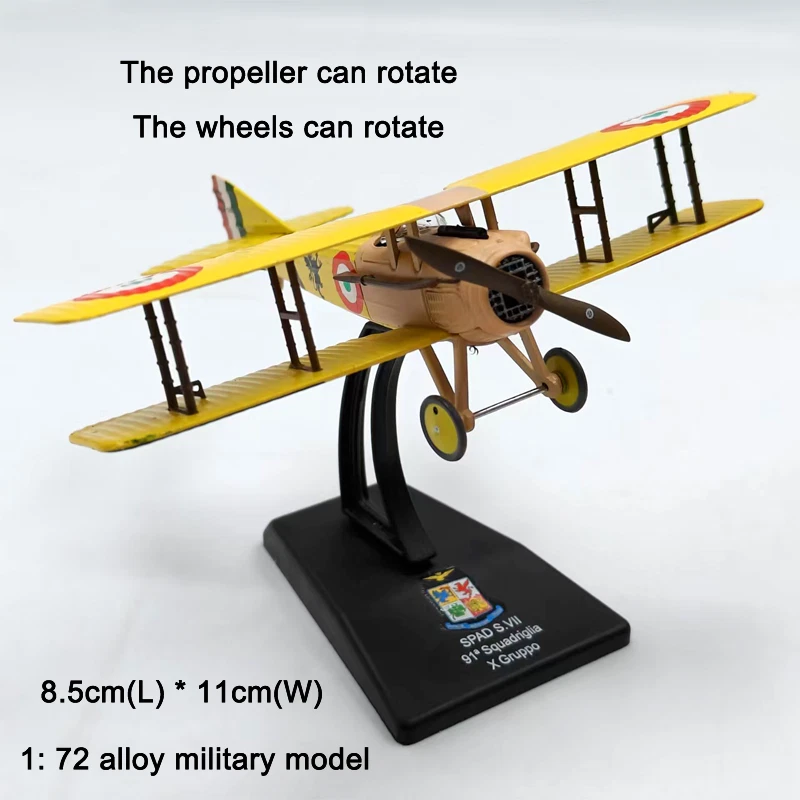1:72 WWI Italian SPAD S.VII Fighter Aircraft Model Diecast Military Collection - Image 2 of 4