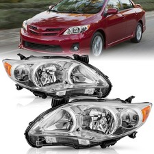 Headlight Assembly for 2011 2012 2013 Toyota Corolla 4-Door Headlamp 11 12 13