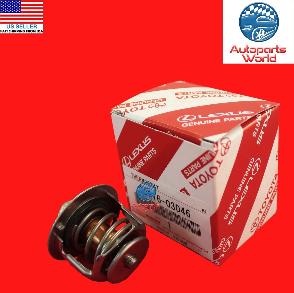 GENUINE TOYOTA COROLLA MR2 CELICA TERCEL ENGINE COOLANT THERMOSTAT