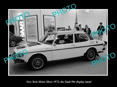 New York Motor Show 1972 Saab 99E Model Car Display Historic Old Photo