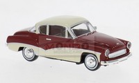 1:87 Brekina Plast Wartburg 311 Coupe Dunkelrot/Hellbeige 1959 BRE27159 Modellb