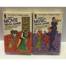 2 Vtg Prof Hoyle Pocket Trivia Card Games Movie Music Series 1 and 3 Hoyle's '84