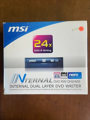 New MSI Internal DVD Writer 24X Dual Layer (msi dvd rw dh24as)
