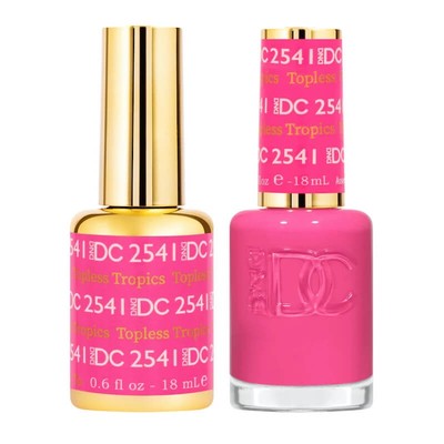 DND DC Soak Off Gel Polish + Matching Nail Lacquer - #2541 Topless Tropics