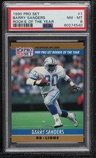 1990 Pro Set Award Winner Barry Sanders #1 PSA 8 HOF 11rv