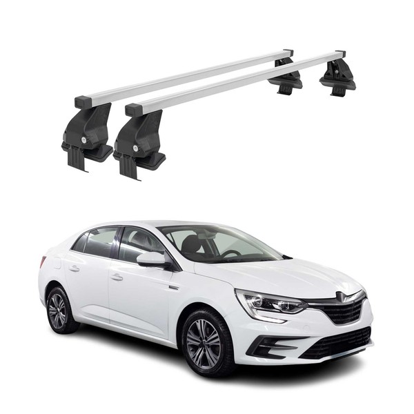 Menabo DachträGer GrundtäGer FüR Renault Megane 2016-2022 50Kg Stahl Silber 2X-image