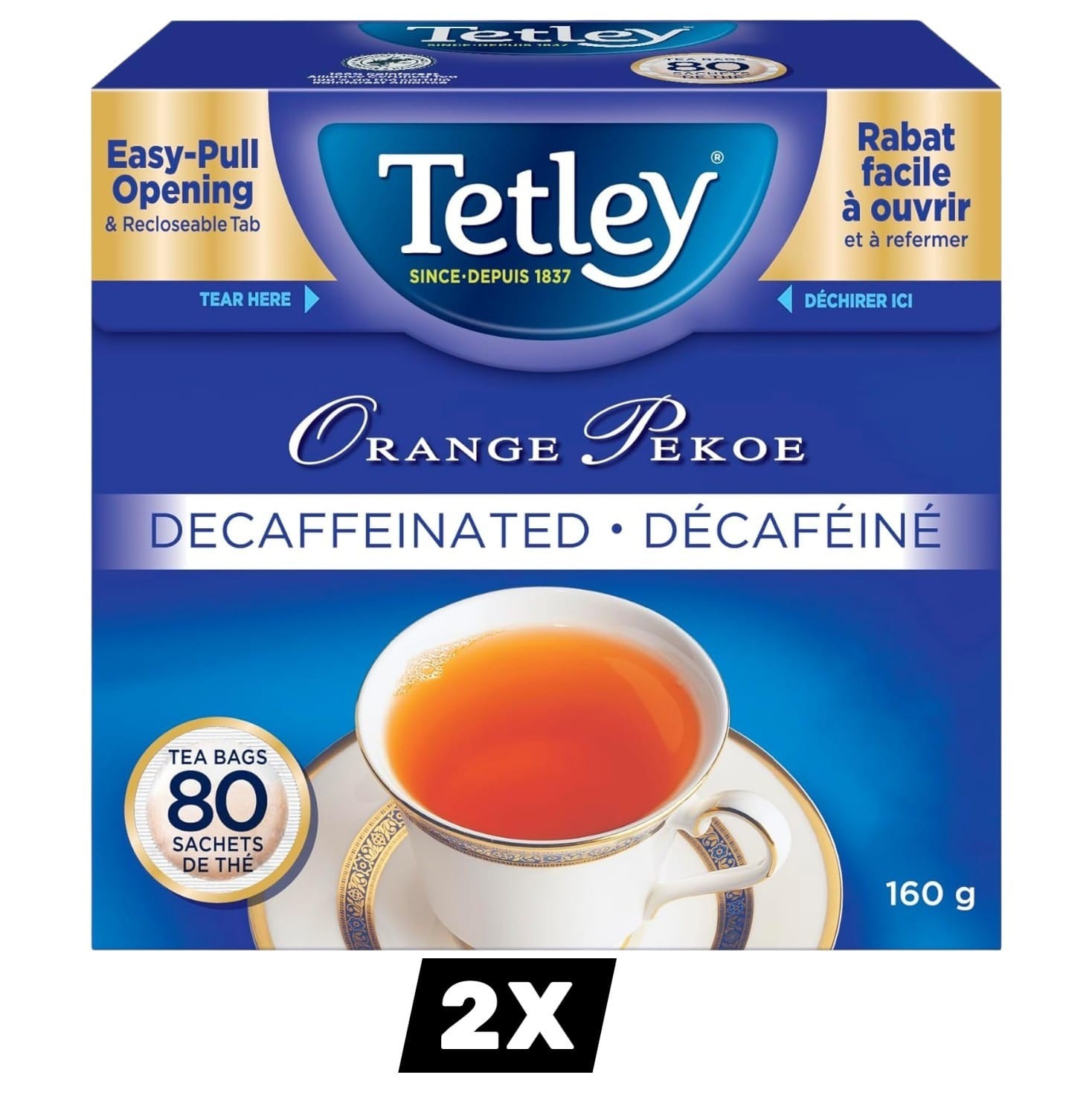80 Decaf Tea Bags 160g - Free Shipping
