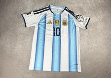 adidas Argentinien Trikot WM2022, 3 Sterne, Größe M, Messi 10, Patchfehler