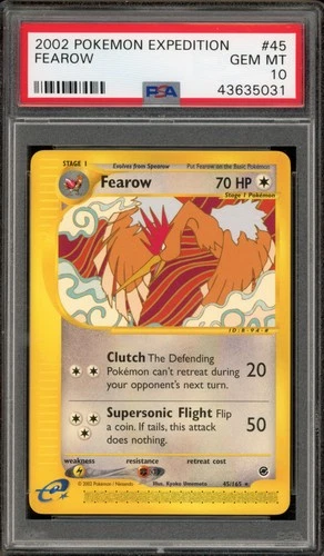 Pokemon Fearow Expedition NON Holo Rare #45 PSA 10 Gem Mint