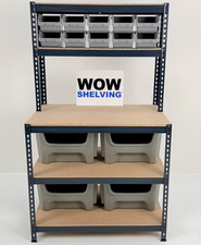 GREY 5 Level Bench Workbench Workstation  Storage Garage Workshop shed racking