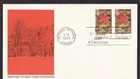 Canada FDC 1971 Maple Leaves in Autumn, unaddressed, sc#537 pair