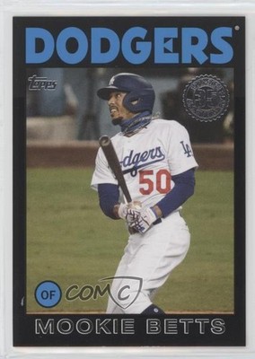 2021 Topps 1986 Baseball 35th Anniversary Black 86/299 Mookie Betts #86B-13 0hy8