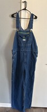 LIBERTY Blue Denim Bib Farm Work Carpenter Chore Fall OVERALLS Mens Size 42x34