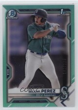 2021 Bowman Chrome Prospects Aqua Refractor 101/125 Milkar Perez #BCP-215 0l6e