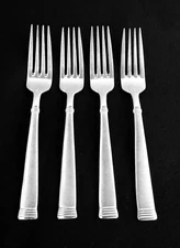 WALLACE Stainless NAPOLI FROST Set Of 4 DINNER FORKS 7 7/8" Flatware 18/10 Korea