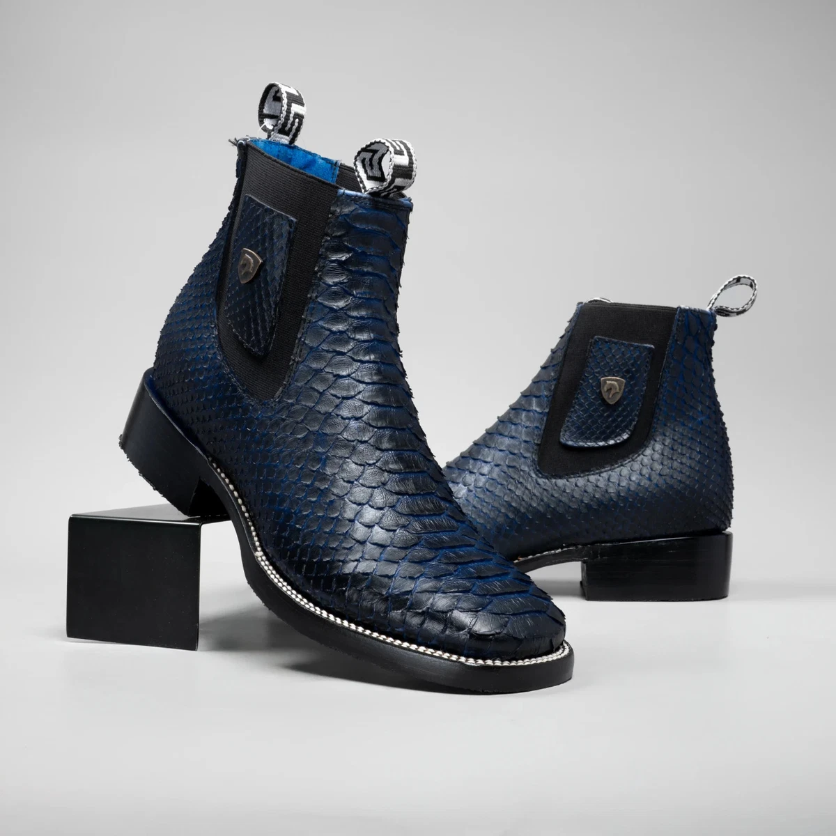 Animal Print Blue Boots for Men | eBay