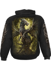 Adults Kids Forest Dragon Hoodie Black Gothic Fantasy Pullover Sweatshirt