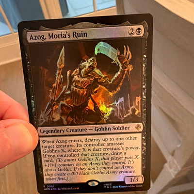 Azog, Moria's Ruin The Hobbit Foil Holo R0061 Rare Black English