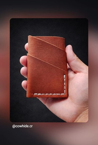 Handmade Genuine Leather Wallet Slim Minimalist Card Holder Bifold Unisex Durabl