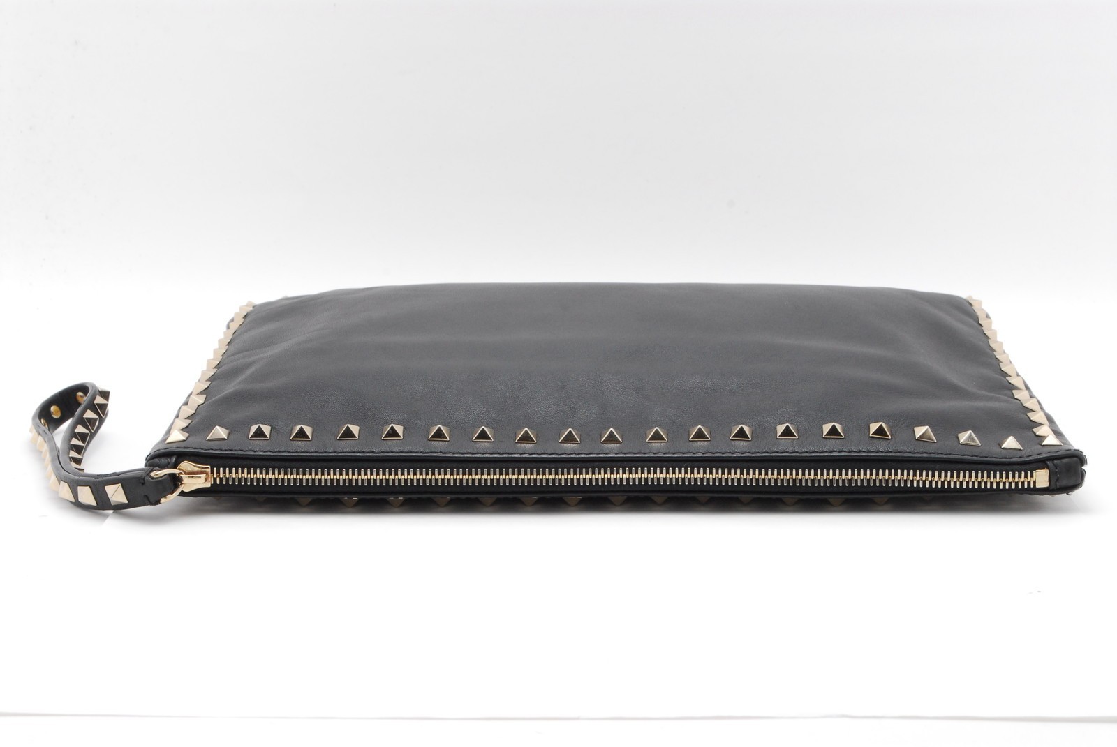VALENTINO GARAVANI Clutch Bag Rock Stud Leather Purse Black thumbnail 5