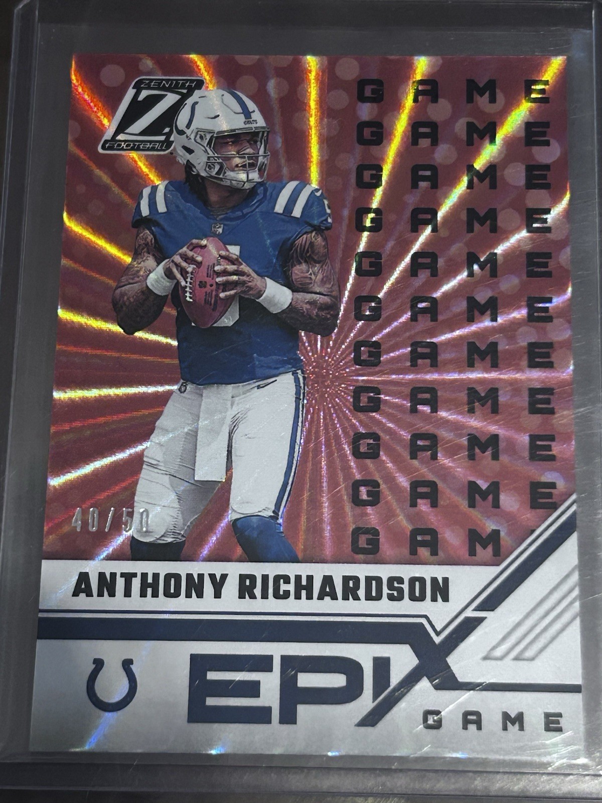 Anthony Richardson 2023 Zenith Football Epix Game /50 RC