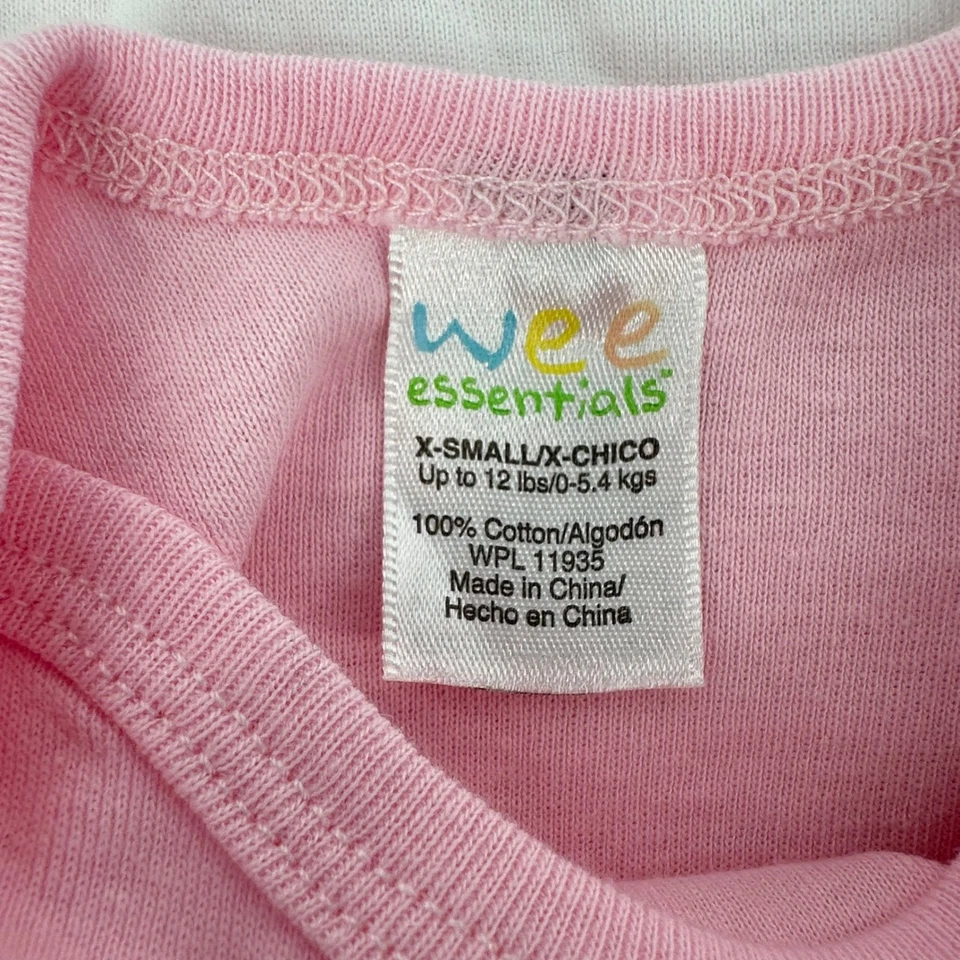 Wee Essentials Le Top Bebe Bebé Niña Body Paquete de 4 X Pequeño Rosa Floral Verde Foto 2 de 4
