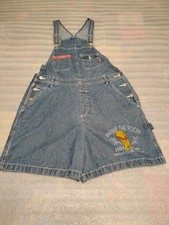 Pooh Disney Women's Denim Blue Overalls 100 Cotton Fabric Size L