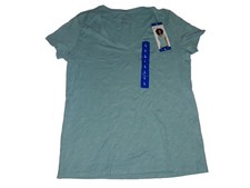 Felina Women's V-Neck Short Sleeve T-Shirt, Marine Blue, Size Large NEW