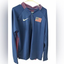 Nike Team USA Track & Field Elite Half Zip Pullover Made In USA - Women’s XL