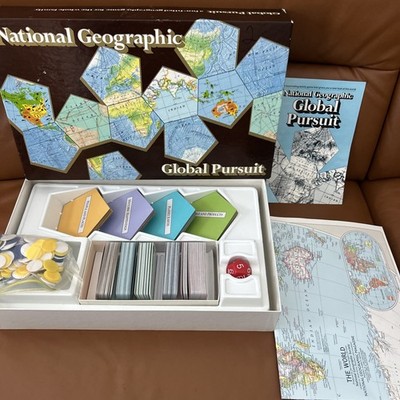 1987 Vintage National Geographic Global Pursuit Geography Board Game - Complete