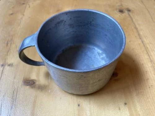 Rare Wagner Ware Cast Iron Small Aluminum Coffee Cup Mug w/ Handle