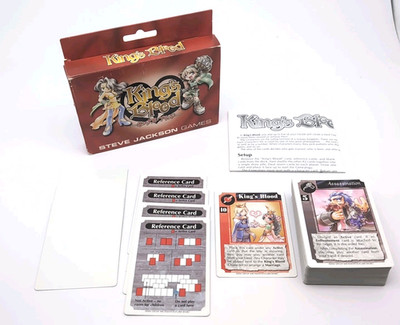 King's Blood Card Game - Steve Jackson Games - RARE 2003 100% Complete Nice