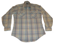 Vtg Levis Mens Medium Plaid White Tab Regular Fit Long Sleeve Western Shirt