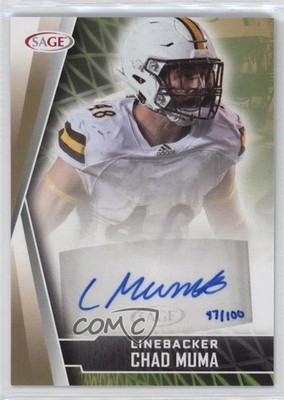 2022 SAGE High Series Gold 87/100 Chad Muma #A-CM Rookie Auto RC 0p10