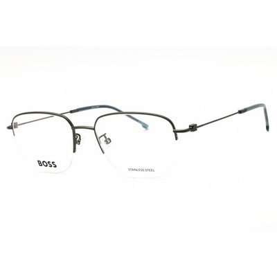 Hugo Boss Unisex Eyeglasses Matte Dark Ruthenium Oval Frame BOSS 1544/F 0R80 00