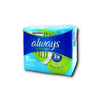 0,44 /Stück - 2er Pack Always Damenbinde Ultra Normal (Größe 1) - 16 Stk