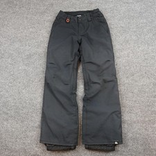 Quiksilver Snow Pants Boys 10 Black DryFlight 10K Waterproof Ski Insulated