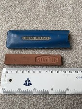 Vintage Norton Sharpening Stone & Sleeve - Not Used 