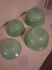 Vintage Fire King Jade-ite Nesting Mixing Bowl Swirl Set of 4