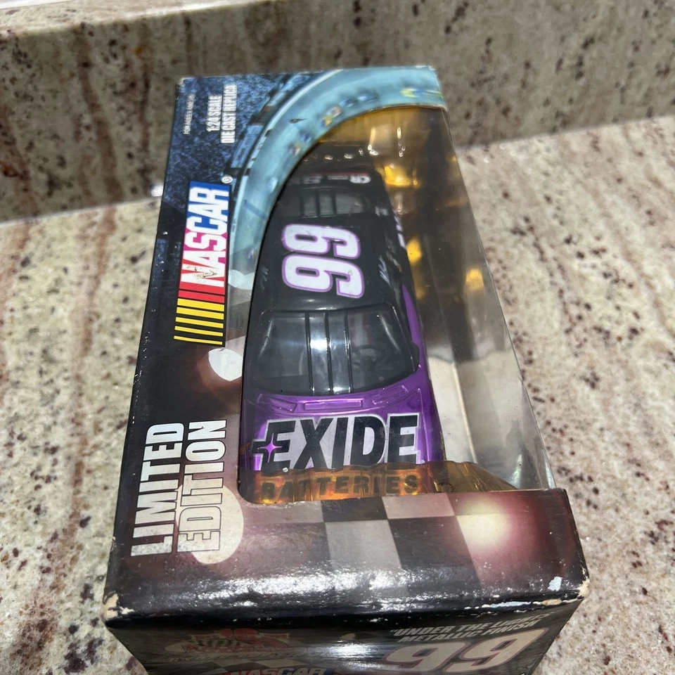 1/24 Racing Champions Under the Lights 1999 acabado metálico Exide Jeff Burton Foto 3 de 4