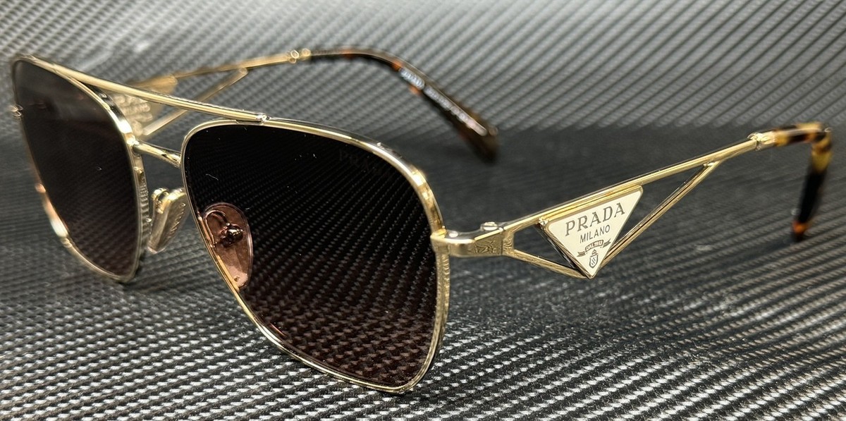 PRADA PR A50S ZVN50C Pale Gold Brown Gradient Women's 59 mm