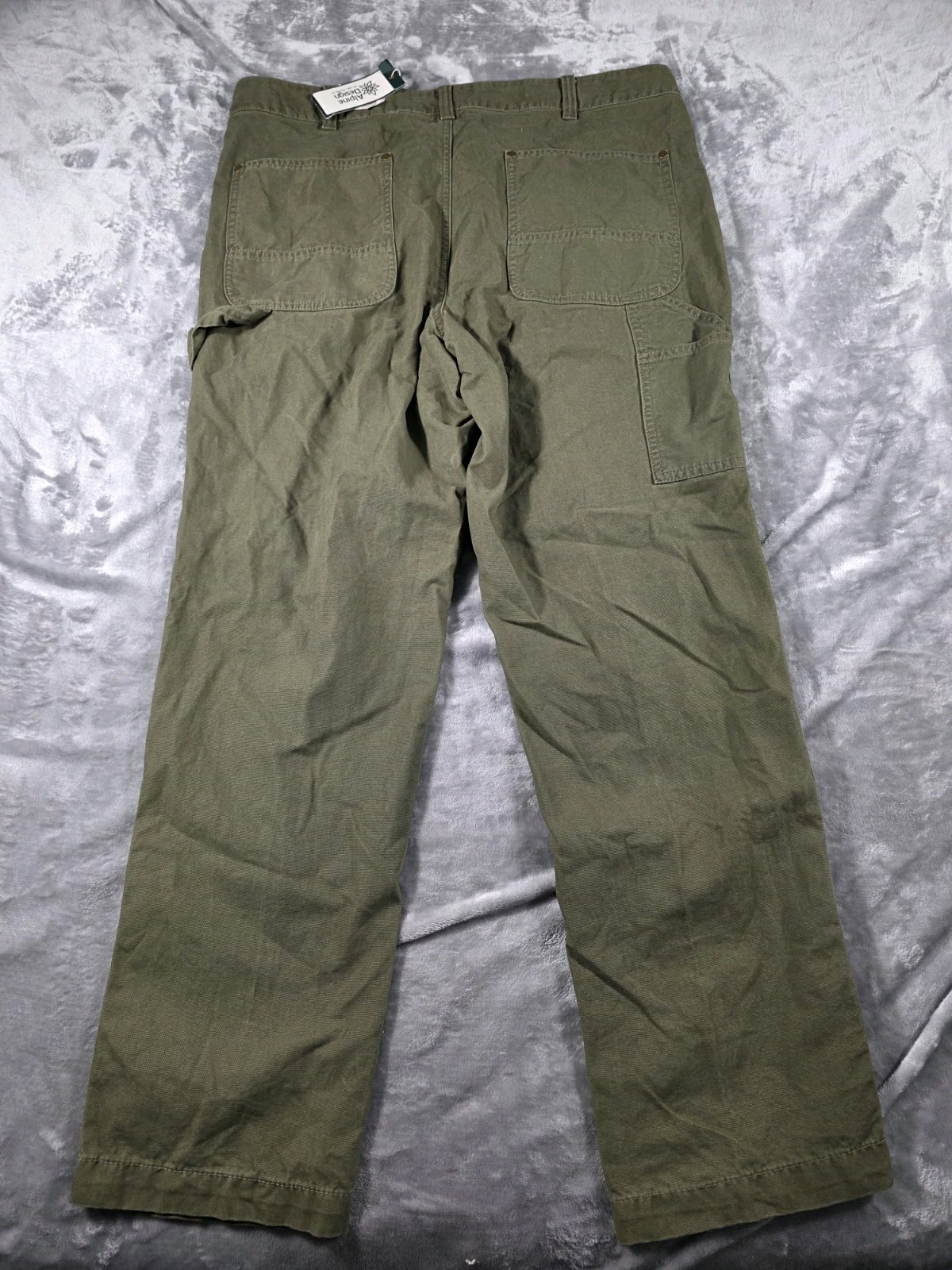 NWT Alpine Design Utility Pants Vtg Olive Casual Outdoor Organic Cotton 34x30
