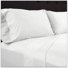 Egyptian Cotton Pillow Cases Queen 20x30 Inch Set of 2 Whit