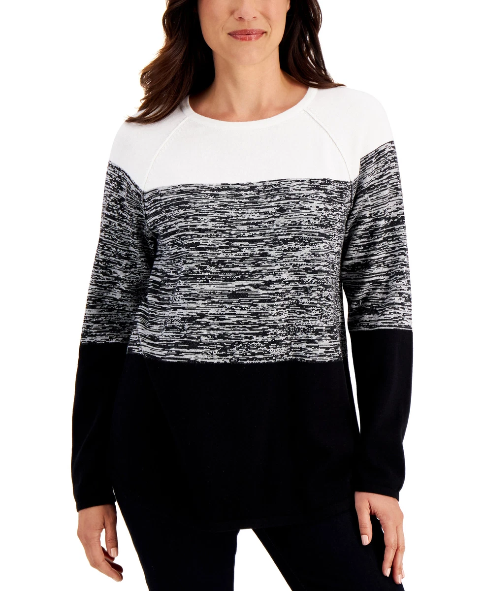 Karen scott top curved hem sweater