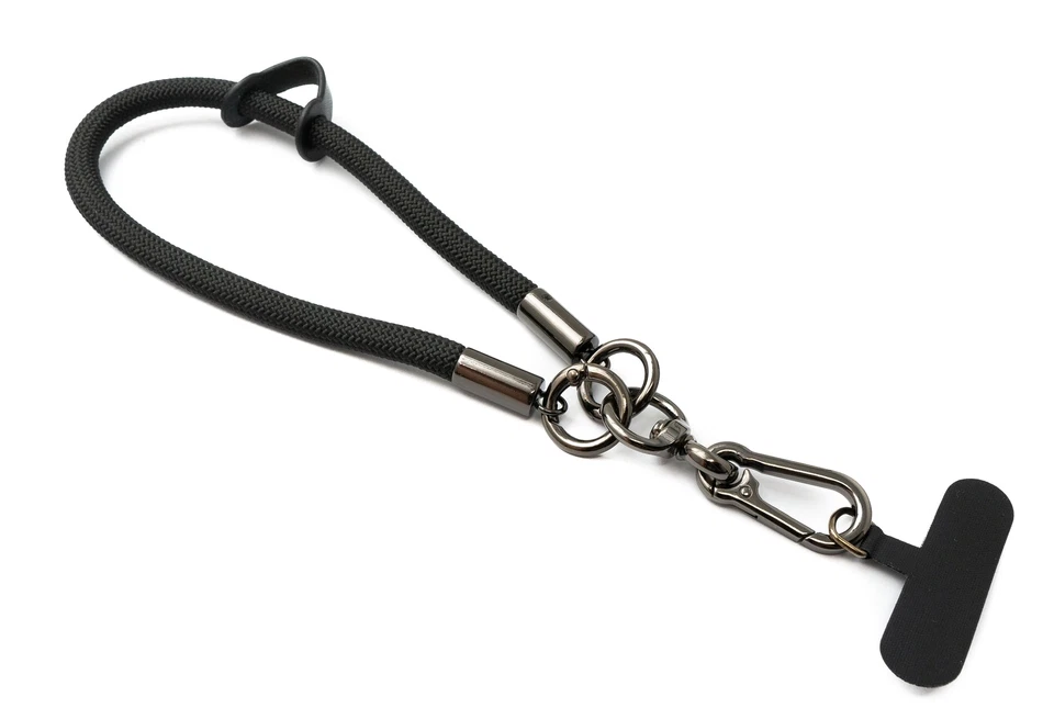 Handgelenk Schlaufe Armband für Smartphone Hülle aus Nylon in Schwarz - Bild 4 von 4