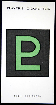 16. (irische) Division 1. Weltkrieg Abzeichen Vintage 1925 Karte BF13MS