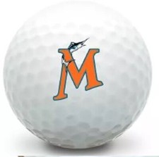 1 Dozen  (Miami Marlins MLB Logo) Titleist Pro V1x Pristine Golf Balls