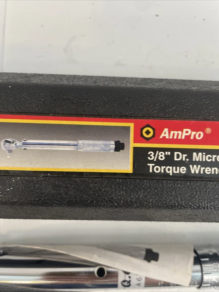 AmPro 3/8” Dr. Micrómetro Llave dinamométrica ajustable 120-960 pulgadas Lbs T39905 Foto 2 de 4