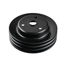 3 Triple Groove LWP Long Water Pump Crankshaft Pulley For Chevy SBC 262 350 400