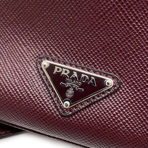 PRADA Messenger bag Saffiano LeatherLeather Bordeaux VA1066 - Picture 10 of 16